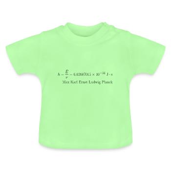 Max Planck - Baby Organic T-Shirt with Round Neck - mint green - Front