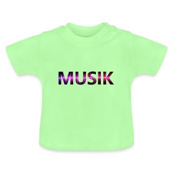 musique - T-shirt bio col rond Bébé - vert menthe - Devant