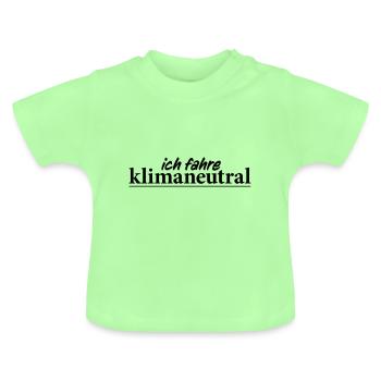 Je conduis un climat neutre - vélo durable - T-shirt bio col rond Bébé - vert menthe - Devant