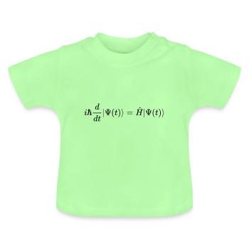 Schrödinger equation - time dependent - black - Baby Organic T-Shirt with Round Neck - mint green - Front