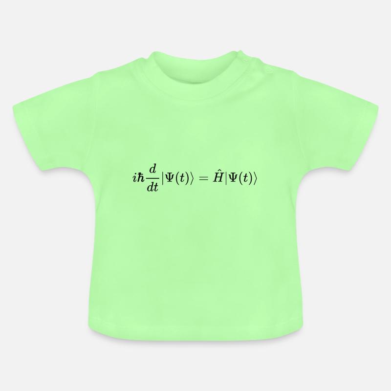 Équation de Schrödinger - dépendante du temps - noir - T-shirt bio col rond Bébé - vert menthe