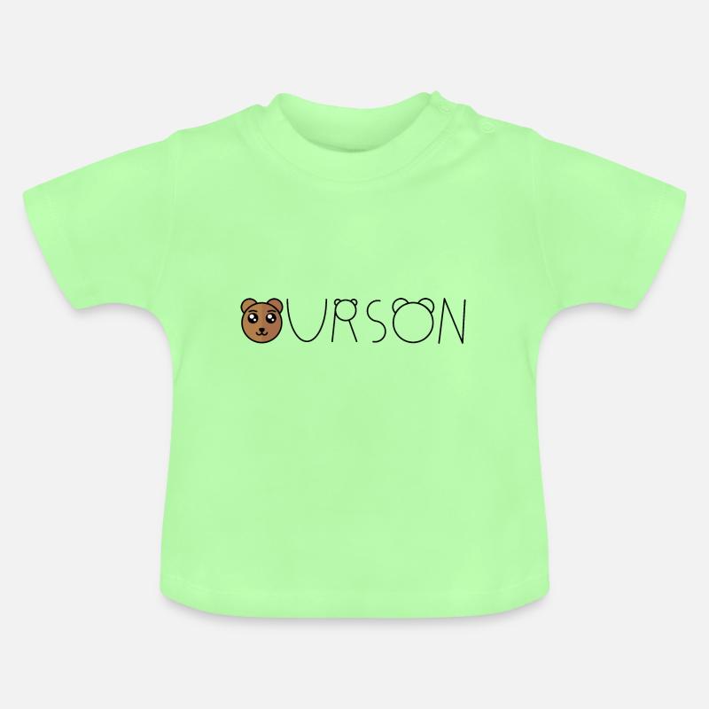 OURSON - T-shirt bio col rond Bébé - vert menthe