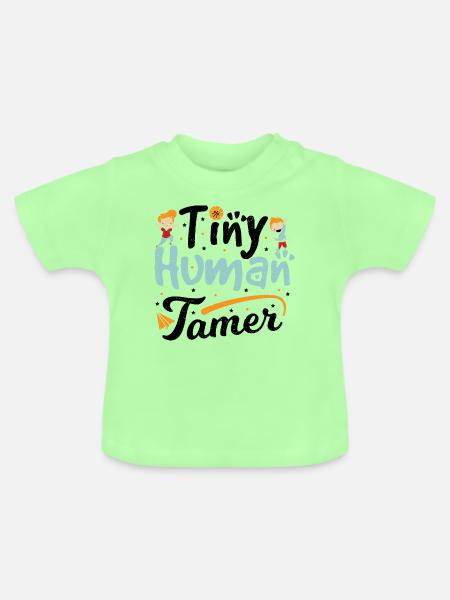 Tiny Human Tamer - Vorschule - Baby Bio-T-Shirt mit Rundhals - Mintgrün