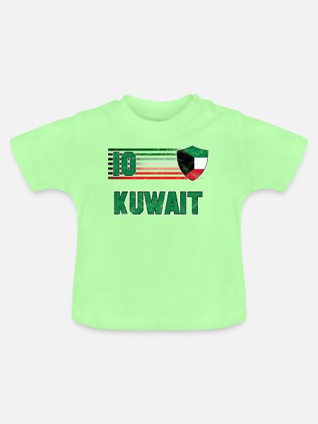 Kuwait Fußball Mannschaft - Baby Bio-T-Shirt mit Rundhals - Mintgrün