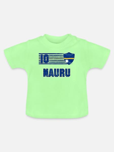 Nauru Fußball Mannschaft - Baby Bio-T-Shirt mit Rundhals - Mintgrün