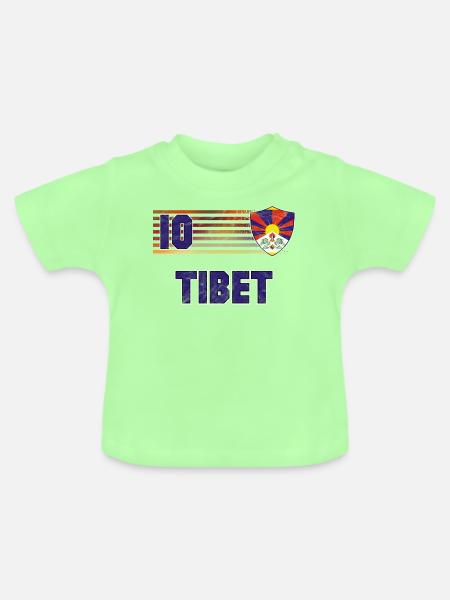 Tibet Fußball Mannschaft - Baby Bio-T-Shirt mit Rundhals - Mintgrün