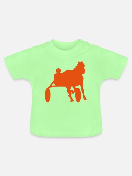 Pferderennen Pferd - Baby Bio-T-Shirt mit Rundhals - Mintgrün