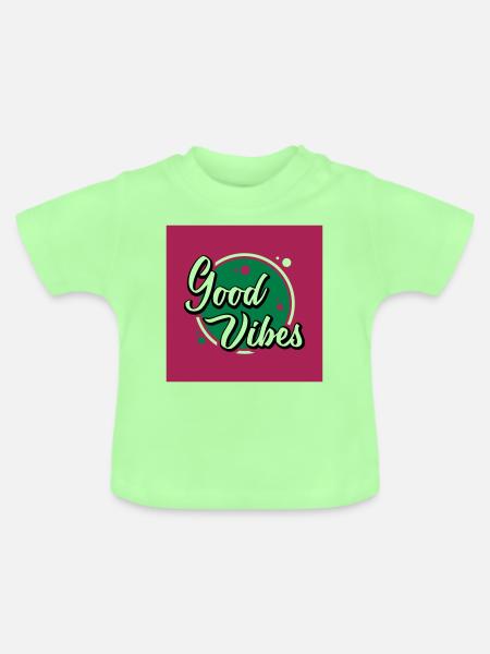 gute stimmung - Baby Bio-T-Shirt mit Rundhals - Mintgrün