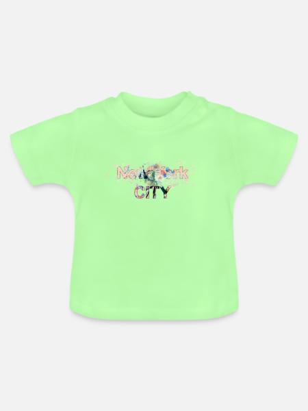 New York City - Baby Bio-T-Shirt mit Rundhals - Mintgrün
