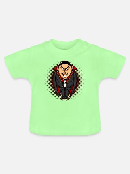 Vampir - Baby Bio-T-Shirt mit Rundhals - Mintgrün