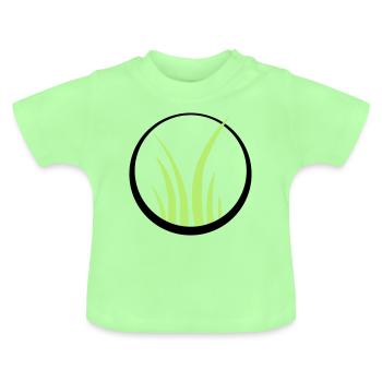 gras gras gras rasen logo - Baby Bio-T-Shirt mit Rundhals - Mintgrün - Vorne