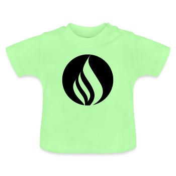 Flamme - Baby Bio-T-Shirt mit Rundhals - Mintgrün - Vorne