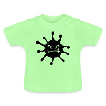 virus maladie icone mechant - T-shirt bio col rond Bébé - vert menthe - Devant