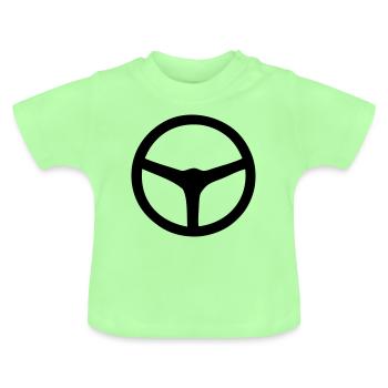 flying - Baby Organic T-Shirt with Round Neck - mint green - Front