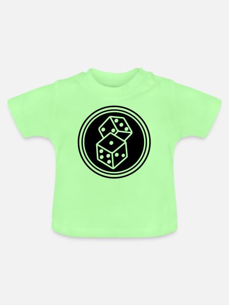 Würfel Casino Symbol - Baby Bio-T-Shirt mit Rundhals - Mintgrün