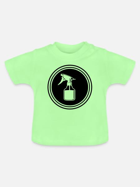 Barber Frisör icon - Baby Bio-T-Shirt mit Rundhals - Mintgrün