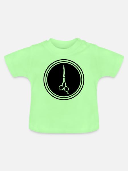 Schere Barber icon - Baby Bio-T-Shirt mit Rundhals - Mintgrün
