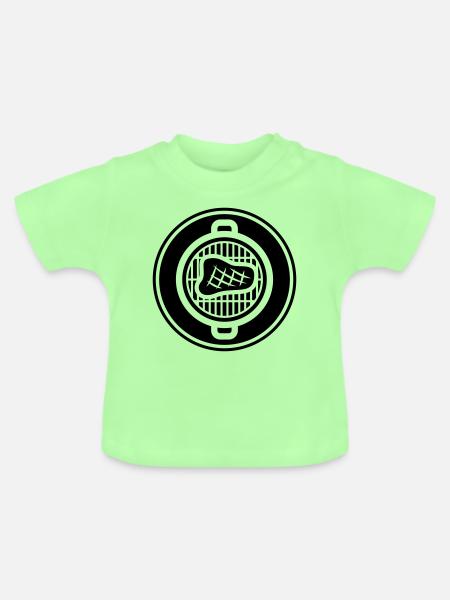 Steak Fleisch - Baby Bio-T-Shirt mit Rundhals - Mintgrün