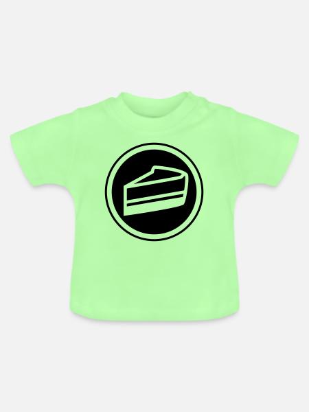 Kuchen käsekuchen - Baby Bio-T-Shirt mit Rundhals - Mintgrün