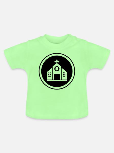 Kirche glaube - Baby Bio-T-Shirt mit Rundhals - Mintgrün