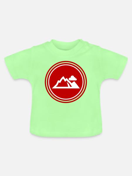 Berge Mountains Silhouette - Baby Bio-T-Shirt mit Rundhals - Mintgrün