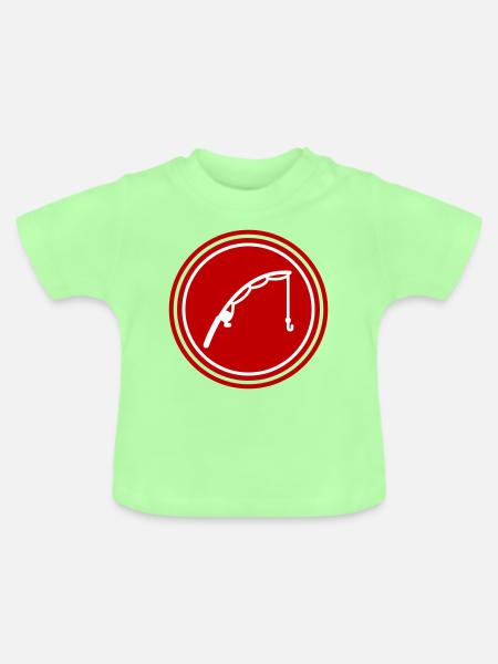 Angelrute angeln icon - Baby Bio-T-Shirt mit Rundhals - Mintgrün
