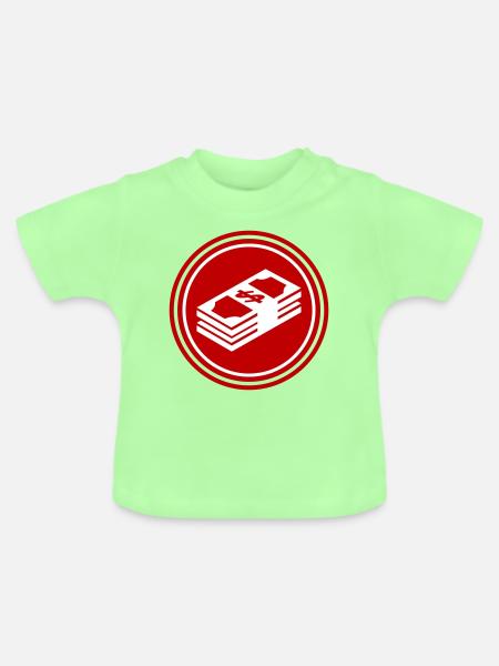 Geld Money silhouette - Baby Bio-T-Shirt mit Rundhals - Mintgrün
