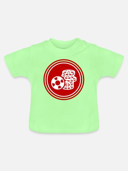 Poker Chip Icon - Baby Bio-T-Shirt mit Rundhals - Mintgrün