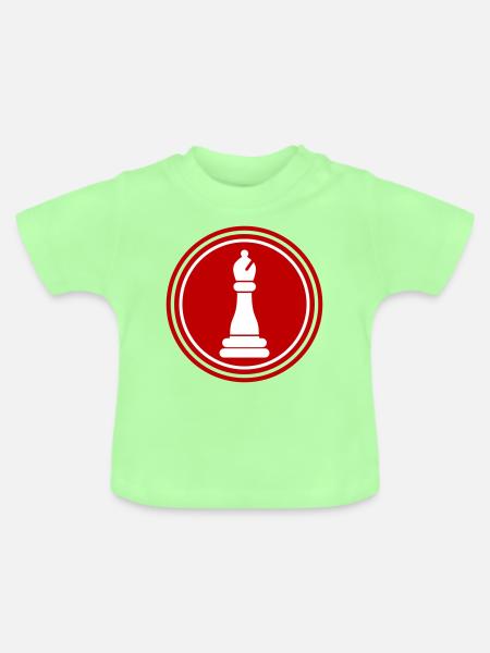 Schachfigur symbol - Baby Bio-T-Shirt mit Rundhals - Mintgrün
