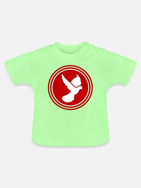 Taube symbol - Baby Bio-T-Shirt mit Rundhals - Mintgrün