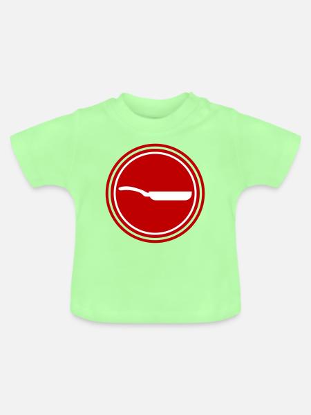 Pfanne Icon - Baby Bio-T-Shirt mit Rundhals - Mintgrün