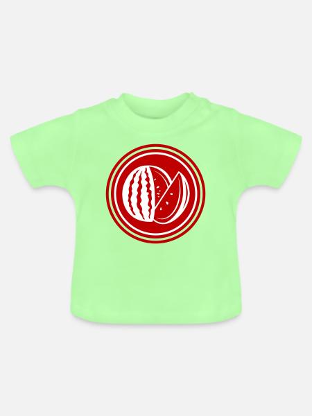Melone Frucht - Baby Bio-T-Shirt mit Rundhals - Mintgrün