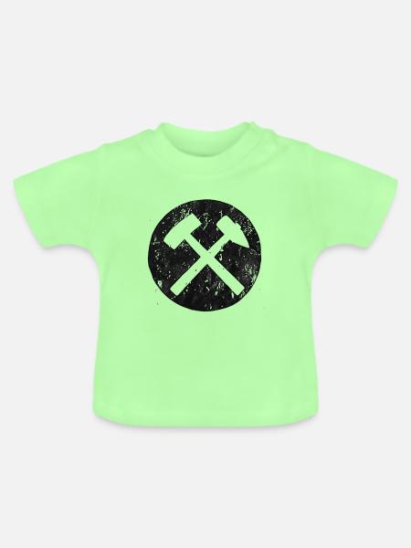 Schlägel und Eisen - Baby Bio-T-Shirt mit Rundhals - Mintgrün