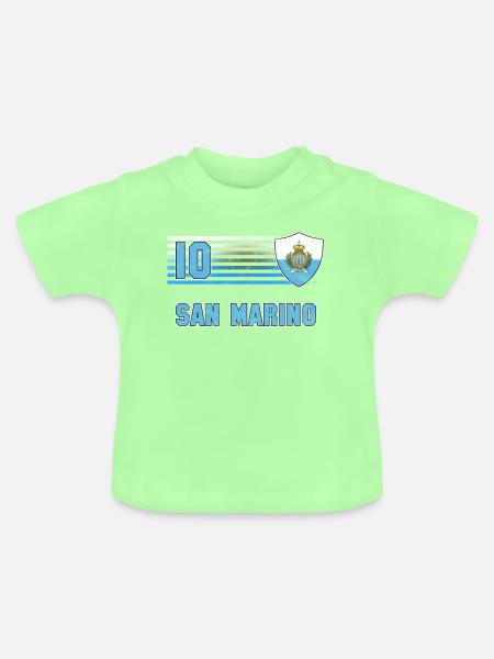 San Marino Fußball Mannschaft - Baby Bio-T-Shirt mit Rundhals - Mintgrün