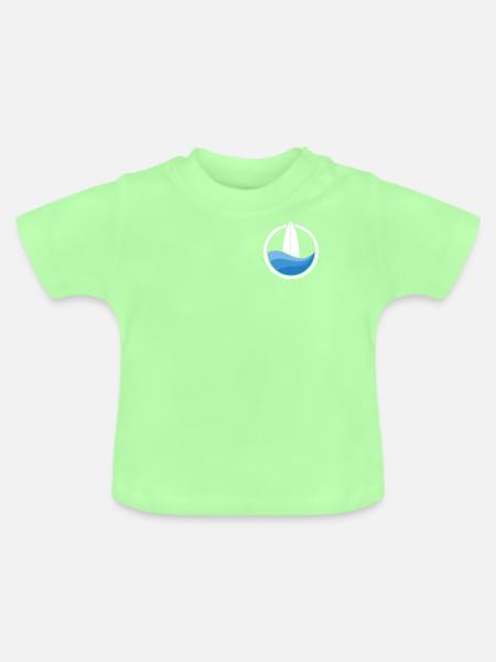 Surfwave III (white) - Baby Bio-T-Shirt mit Rundhals - Mintgrün