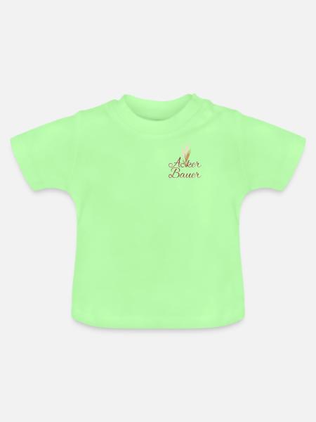 Acker-Bauer - Farben veränderbar - Baby Bio-T-Shirt mit Rundhals - Mintgrün