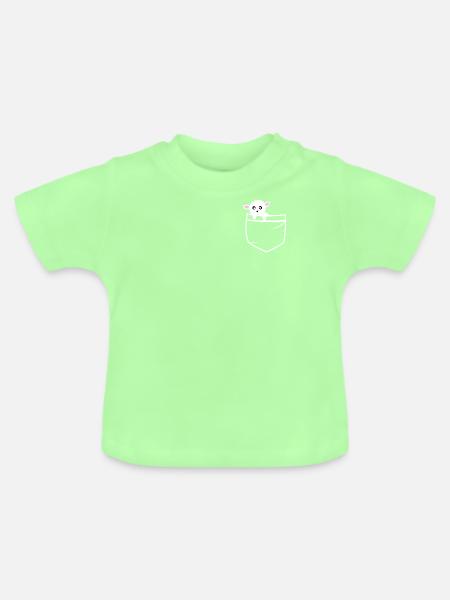 Schaf am Brusttasche - Baby Bio-T-Shirt mit Rundhals - Mintgrün