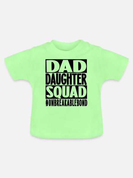 Dad Daughter Squad - Baby Bio-T-Shirt mit Rundhals - Mintgrün