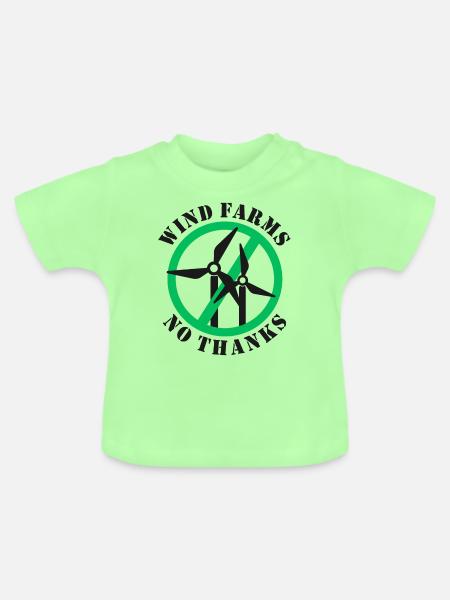 Windparks Nein Danke - Baby Bio-T-Shirt mit Rundhals - Mintgrün