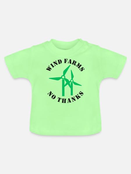Windparks Nein Danke - Baby Bio-T-Shirt mit Rundhals - Mintgrün