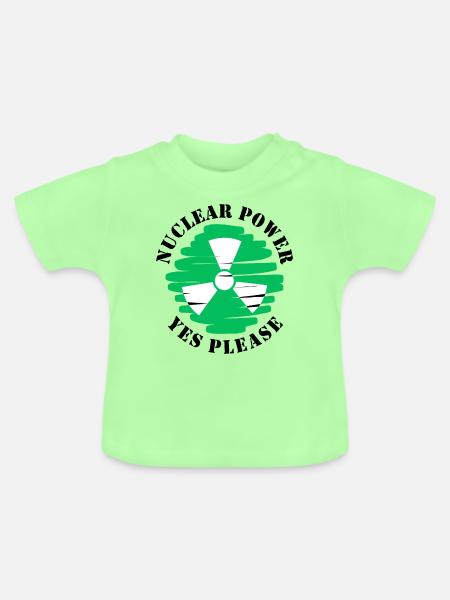 Atomkraft, Ja bitte, Kernenergie - Baby Bio-T-Shirt mit Rundhals - Mintgrün