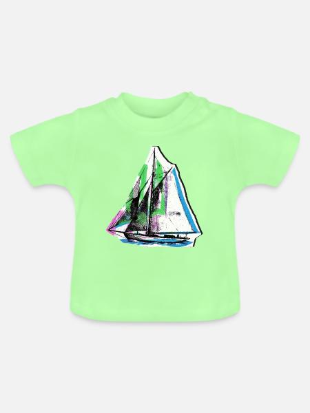 Segler Segelschiff Seefahrer - Baby Bio-T-Shirt mit Rundhals - Mintgrün