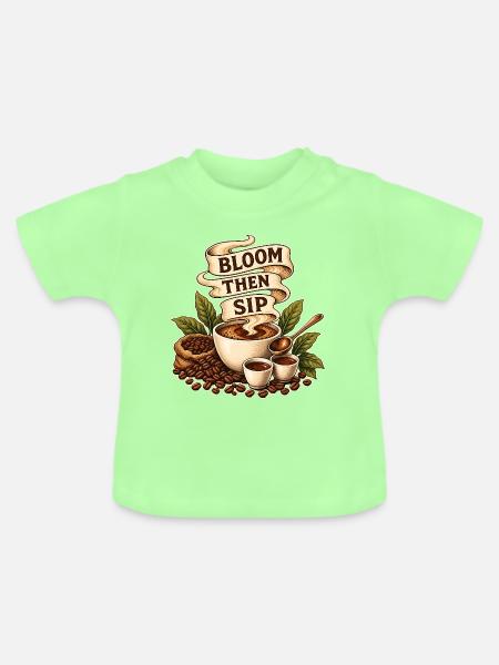 BLOOM THEN SIP - Baby Bio-T-Shirt mit Rundhals - Mintgrün
