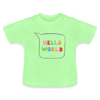 Dictons de bébé mignons vêtements de bébé Vêtements pour enfants - T-shirt bio col rond Bébé - vert menthe - Devant