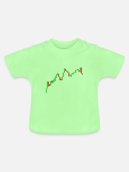 Forex Trader Kerzen - Baby Bio-T-Shirt mit Rundhals - Mintgrün