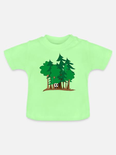 Im Wald - Baby Bio-T-Shirt mit Rundhals - Mintgrün