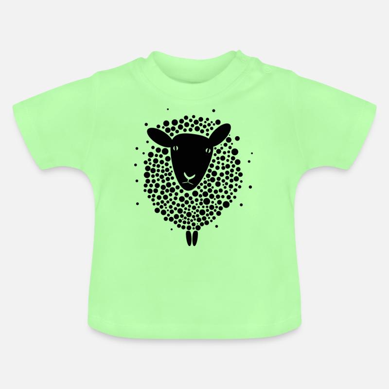 Mouton noir - T-shirt bio col rond Bébé - vert menthe