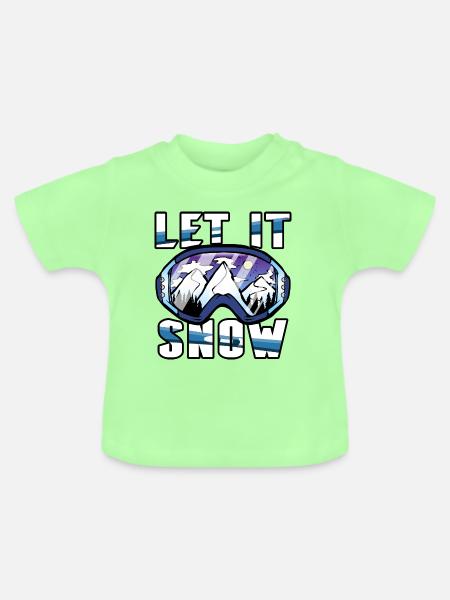 Wintersport Skilauf - Baby Bio-T-Shirt mit Rundhals - Mintgrün