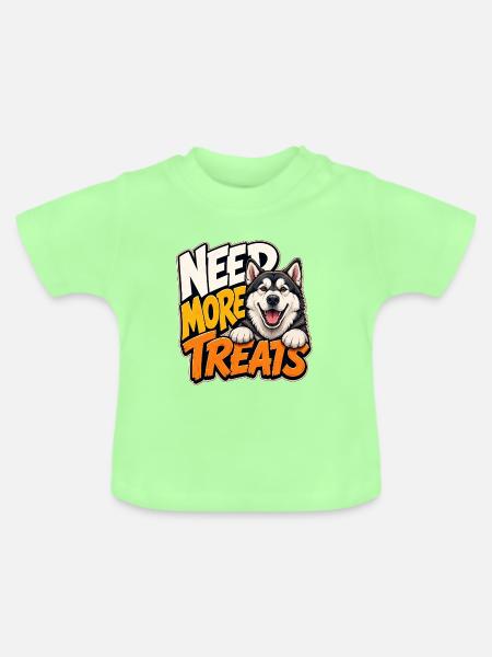 Alaskan Malamute - Baby Bio-T-Shirt mit Rundhals - Mintgrün