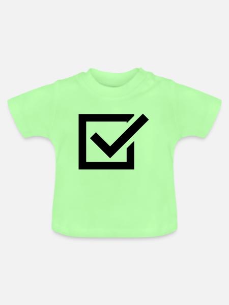 ja nein ankreuzen - Baby Bio-T-Shirt mit Rundhals - Mintgrün